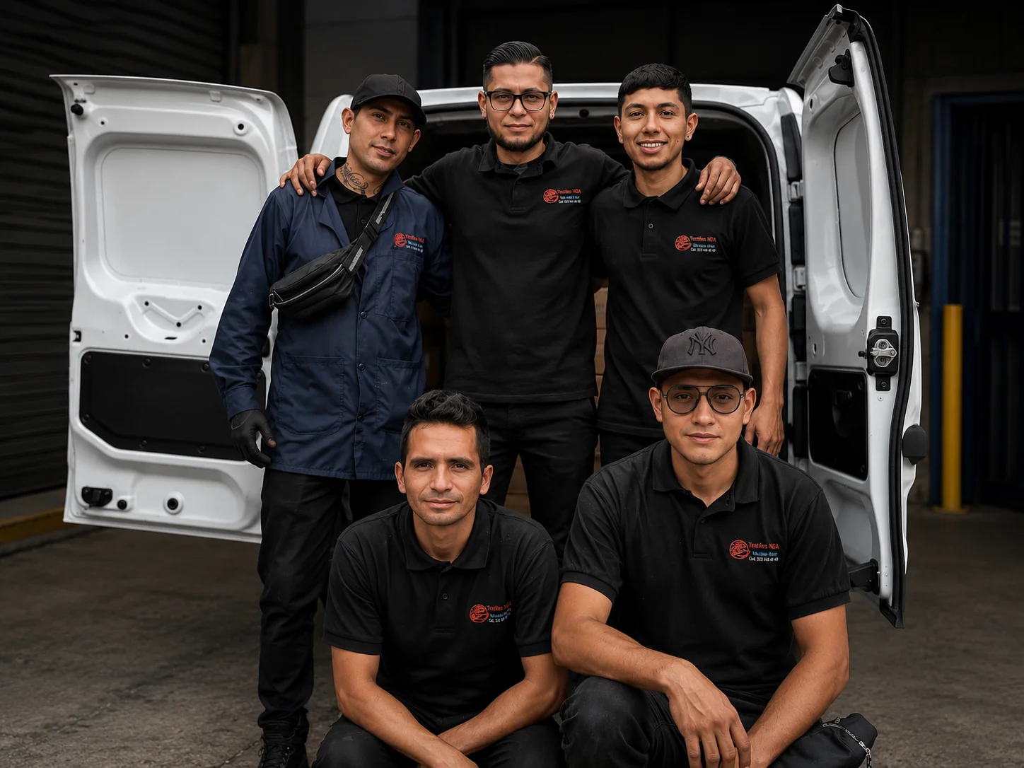 Equipo de Textiles NGA en la bodega
